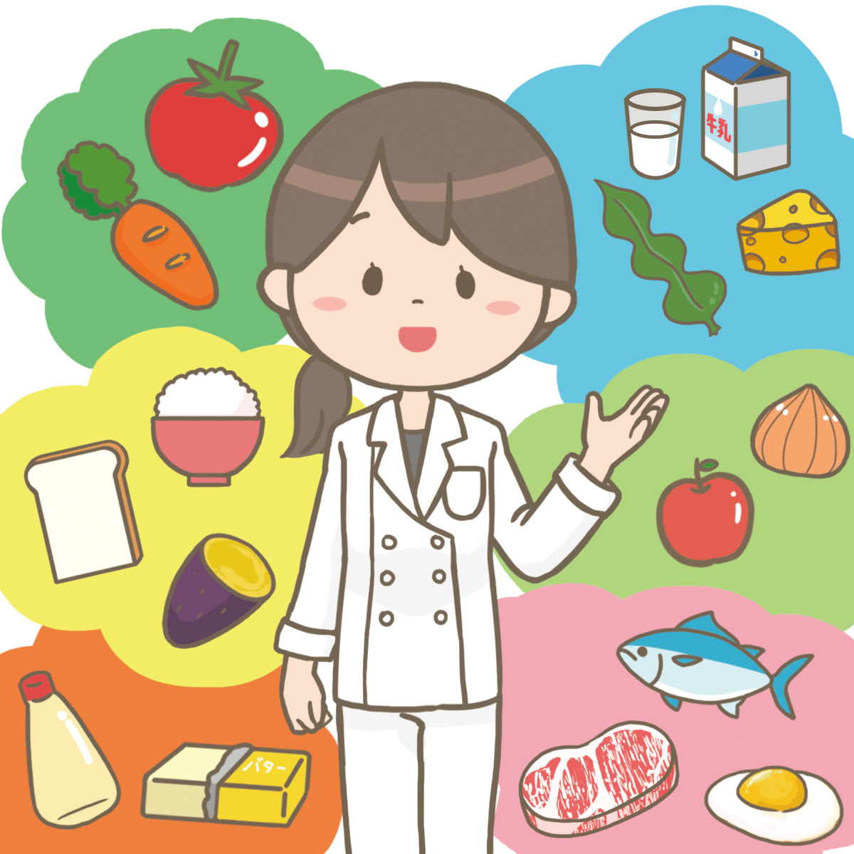 透析予防外来にて管理栄養士が説明している様子